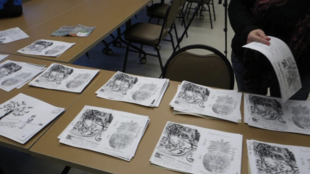 colating art zine at the lewis county public library