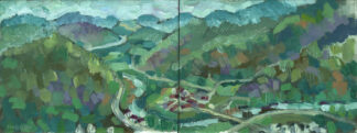 plein air painting of the overlook at pine mountain kentucky state park by artist ken Swinson