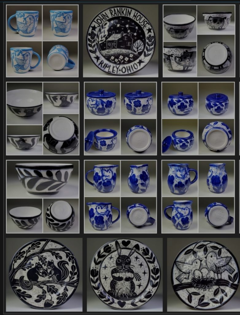 gallery of handmade porcelain pottery