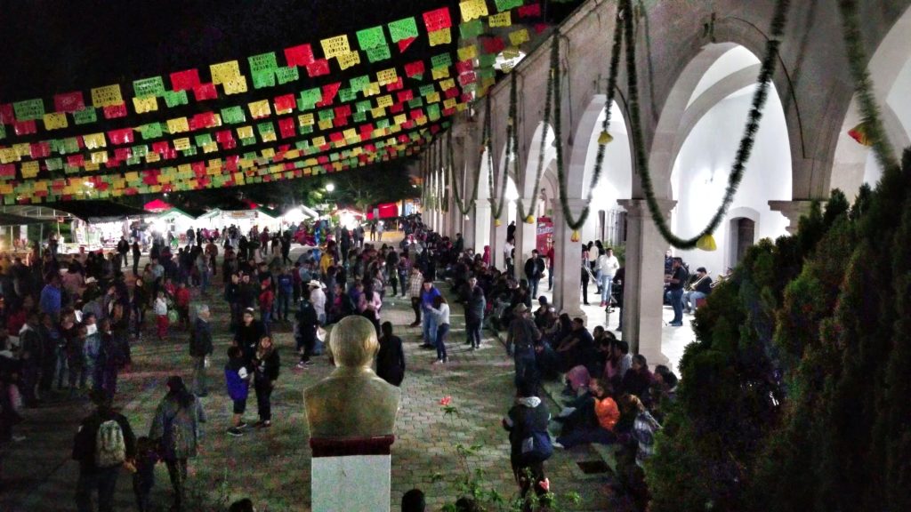 people celebrating at a fiesta in san pablo huitzo