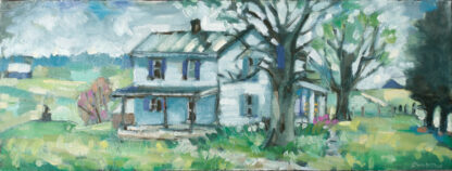 plein air painting of jim lally and jennifer gleason home at sunflower sundries in mt olivet kentucky
