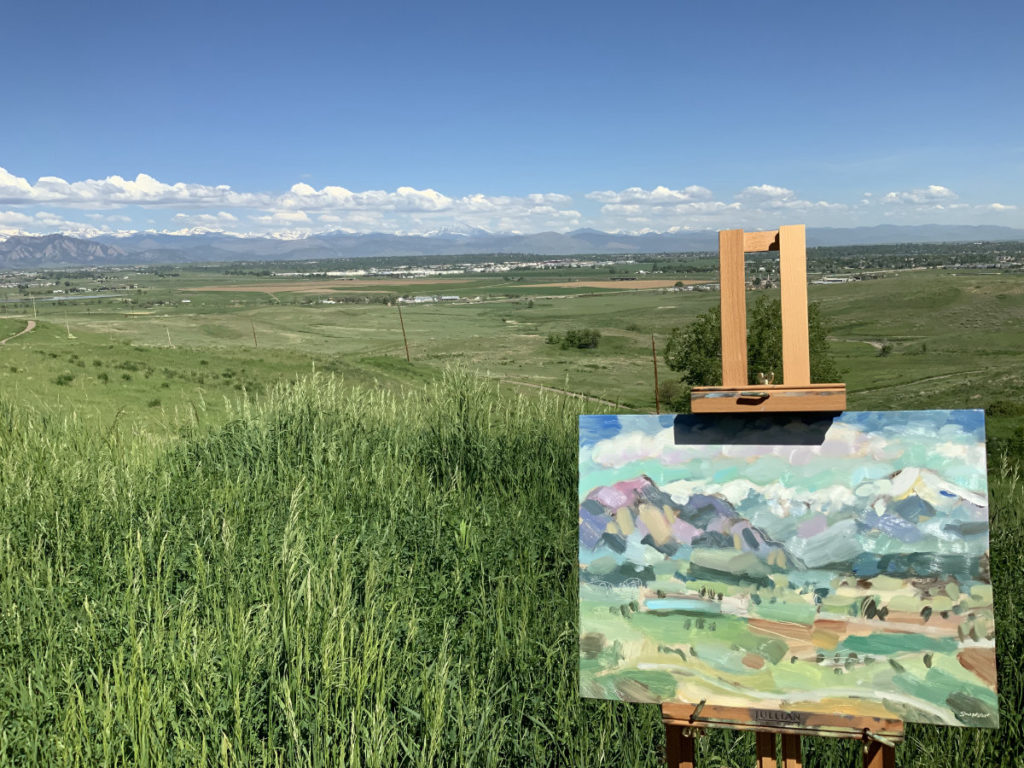 oil painting of bloomfield colorado overlook