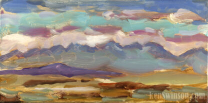 plein air painting of continental divide basin wyoming by kentucky artist ken swinson