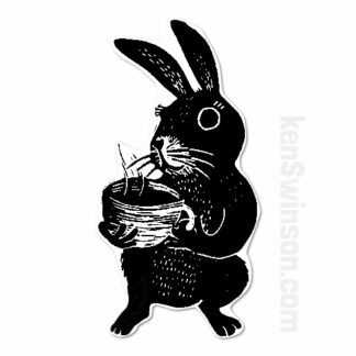 Bunny With Tea Sticker