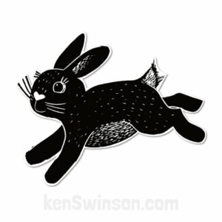 Jumping Bunny Sticker