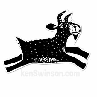 Jumping Goat Sticker