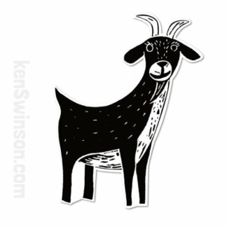 Standing Goat Sticker