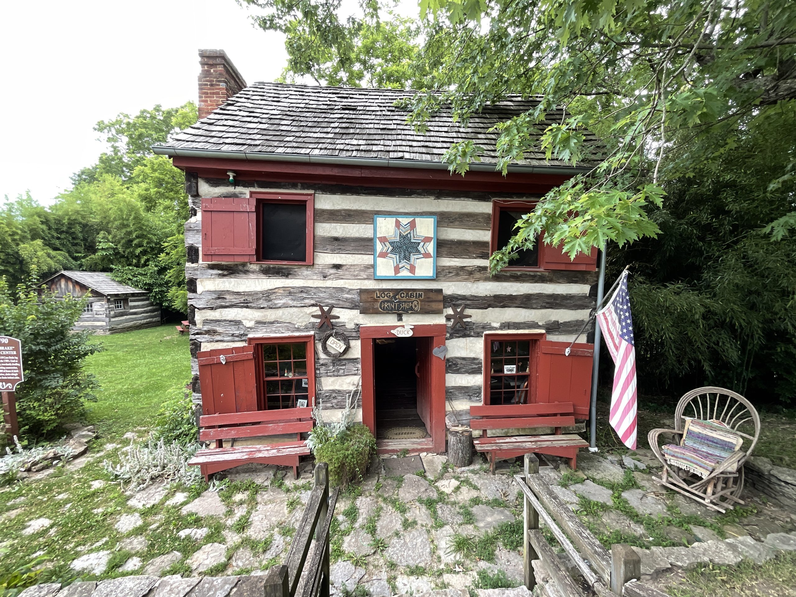 photo of the log cabin print shop