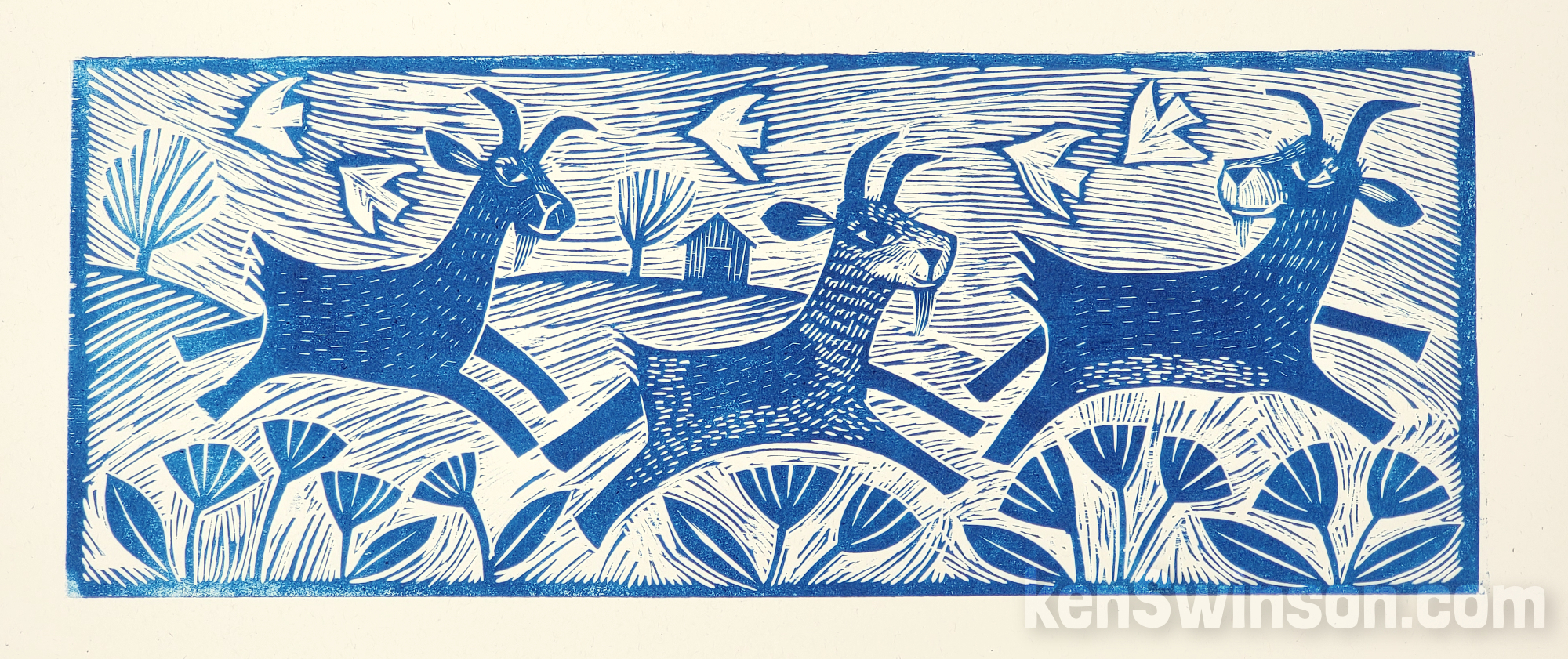 3 Goats – New Woodcut – and a little website housekeeping