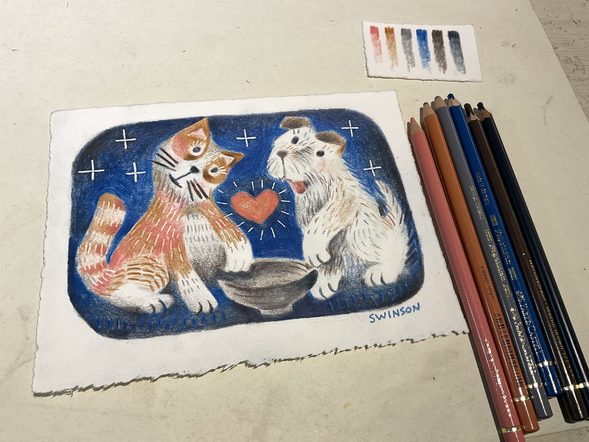 Empty Bowl- colored pencil on paper