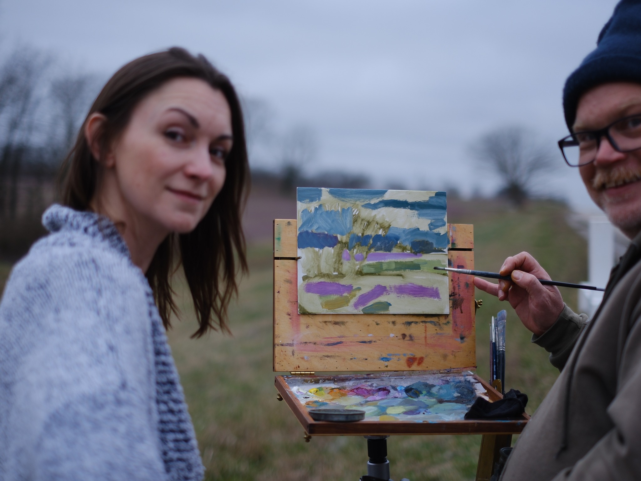 Dead Nettle Field – Plein Air Painting