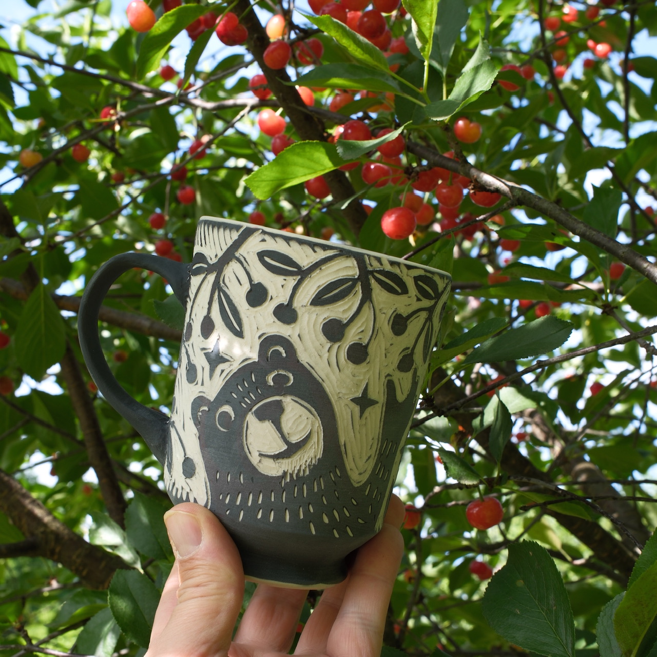 Cherry Picking Bear cup – work in progress