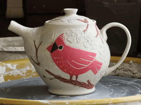 Cardinal Teapot – Work In Progress