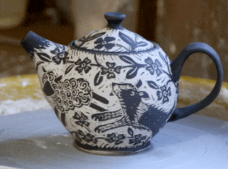 Sheepdog Teapot – Work in Progress