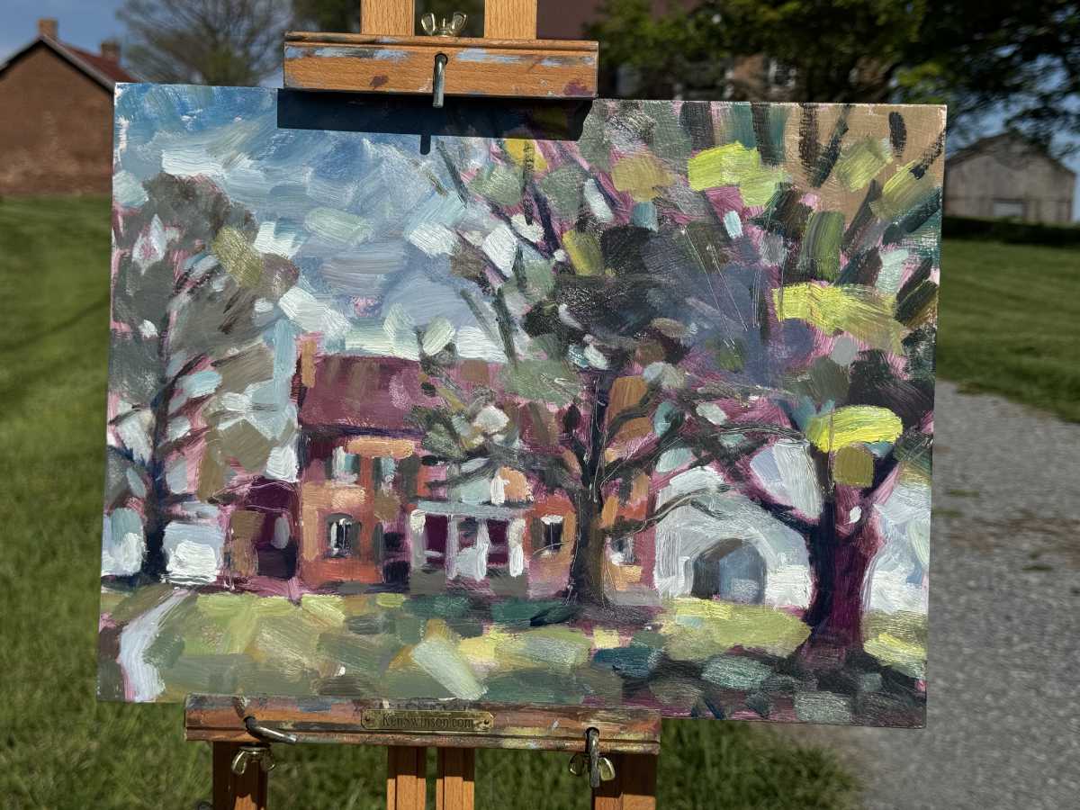 plein air painting at Federal Hill