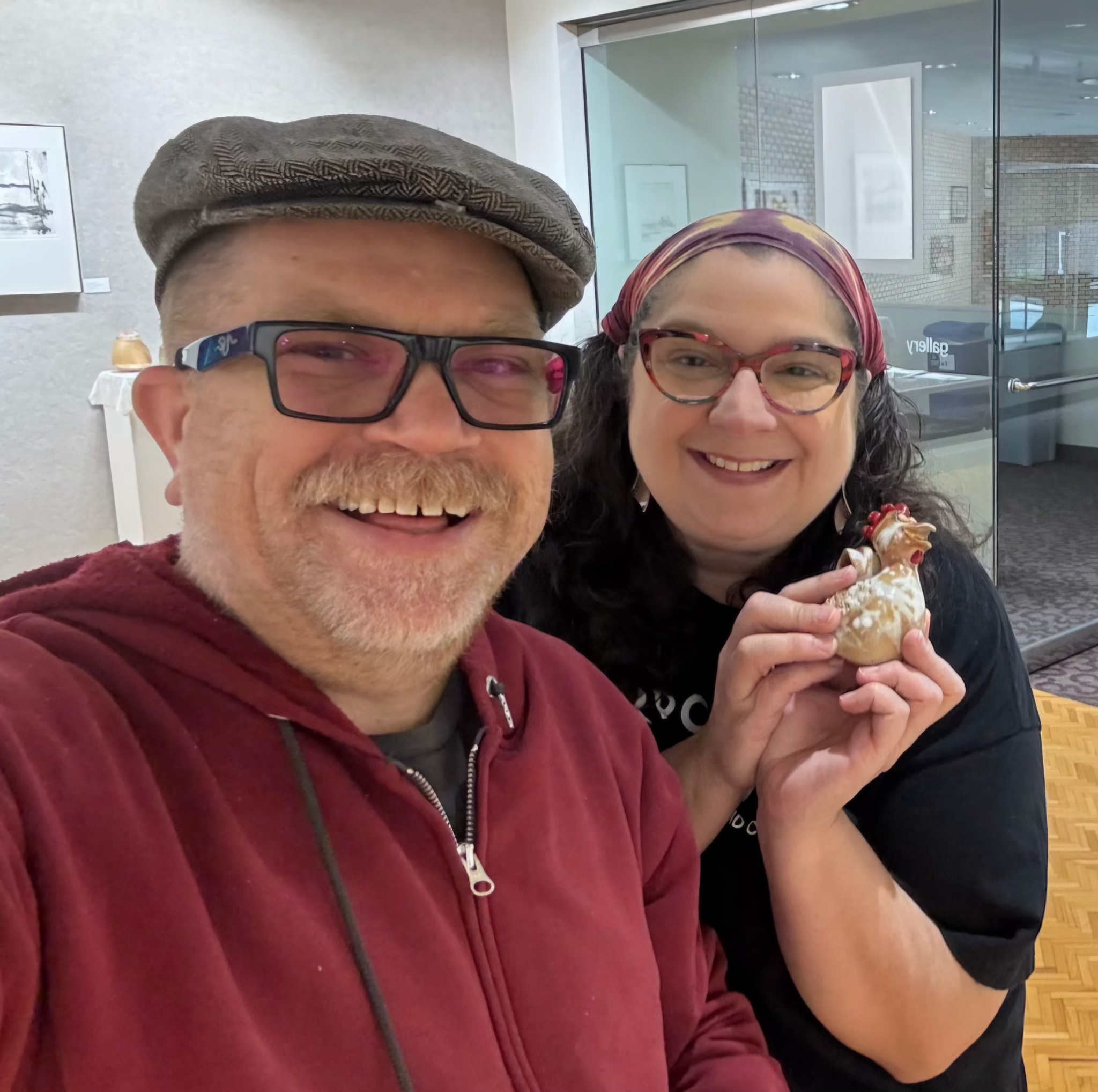 Visit to advanced pottery studio at Lorain Community College