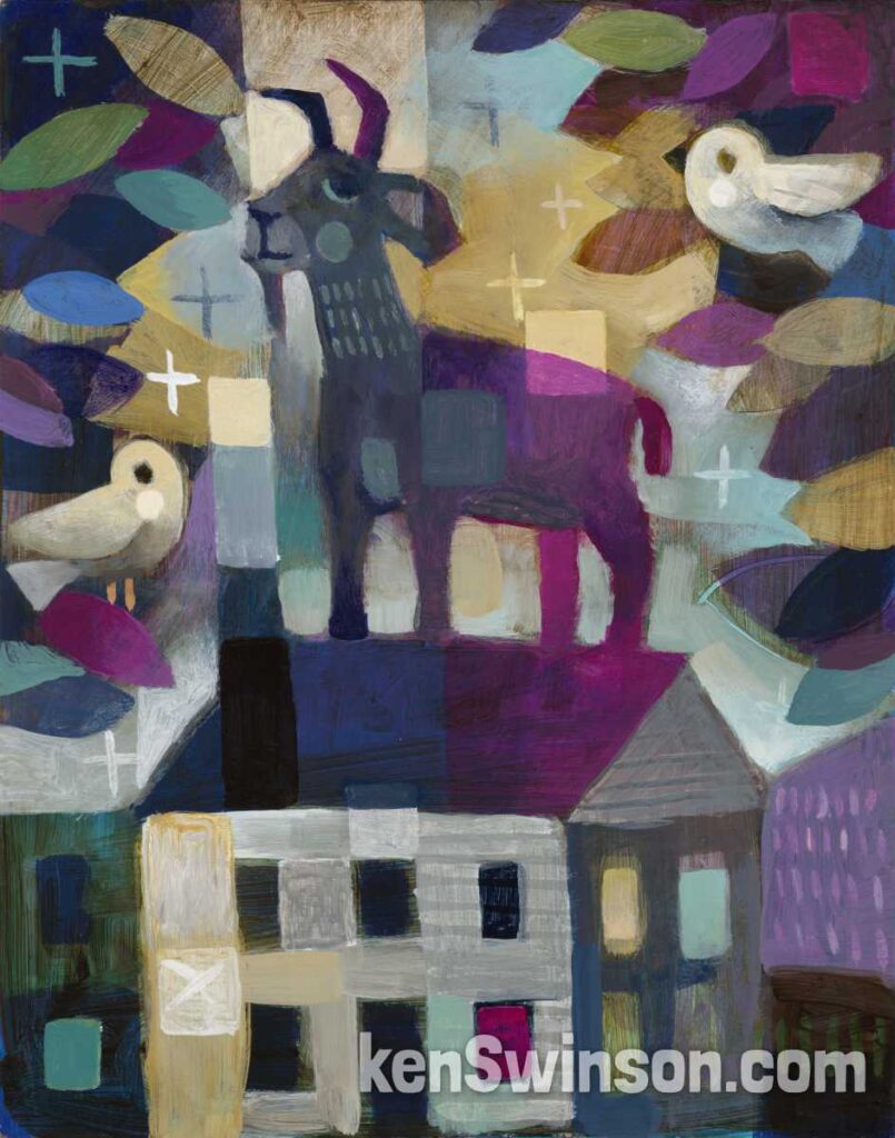 Goat On House